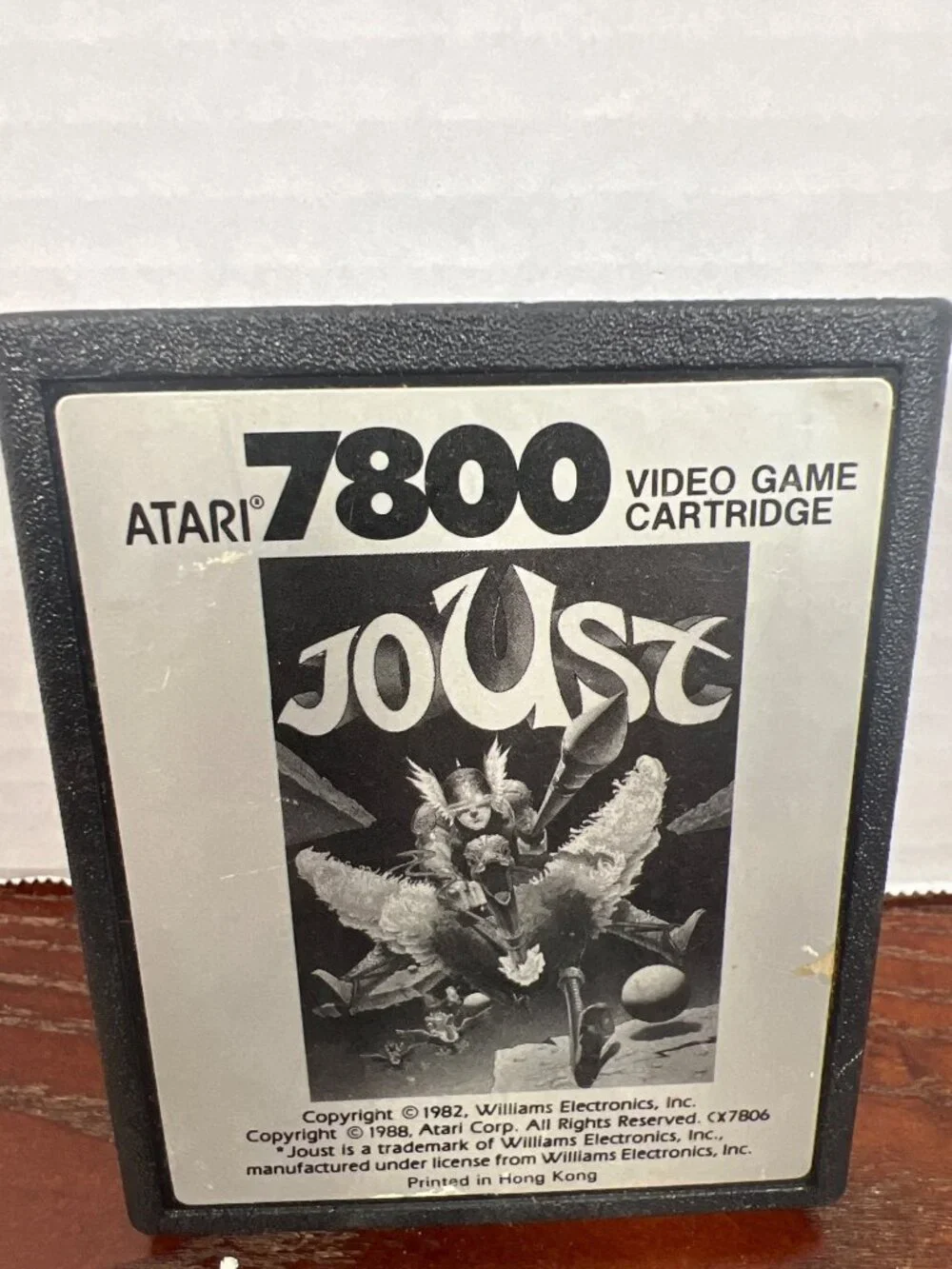 Atari 7800 Joust Video Game Cartridge 1988 Classic Retro Gaming Tested